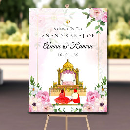 Rosa Anand Karaj välkomstskylt Poster