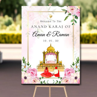 Rosa Anand Karaj välkomstskylt Poster