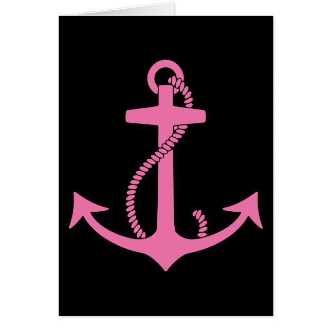 Rosa Anchor Hälsningskort (Framsidan)