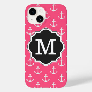 Rosa Anchor Mönster Monogram