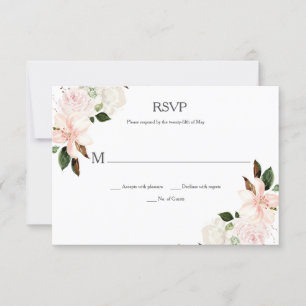 Rosa and White Lilies, Magnolias, Peonies OSA Kort