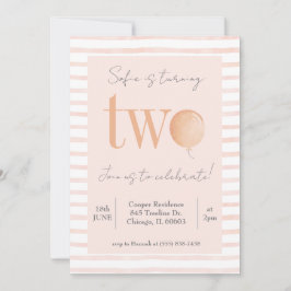 Rosa Andra födelsedagsinbjudan Inbjudningar