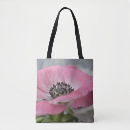Rosa Anemon Väskor – Mjuk Botanisk Konst Tote