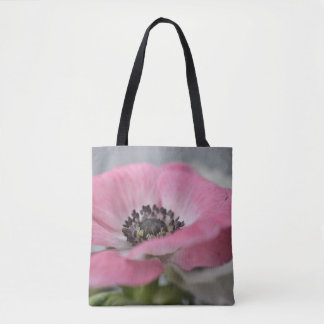 Rosa Anemon Väskor – Mjuk Botanisk Konst Tote