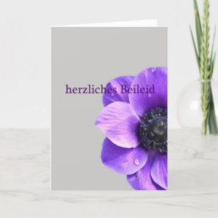rosa Anemone sympatikort german Kort