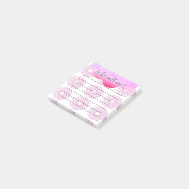 Rosa Anemoner Som Kallar Mig Post-It-Noteringar Post-it Block (Vinklad)