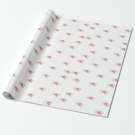 Rosa Anemones Wrapping Papper Presentpapper