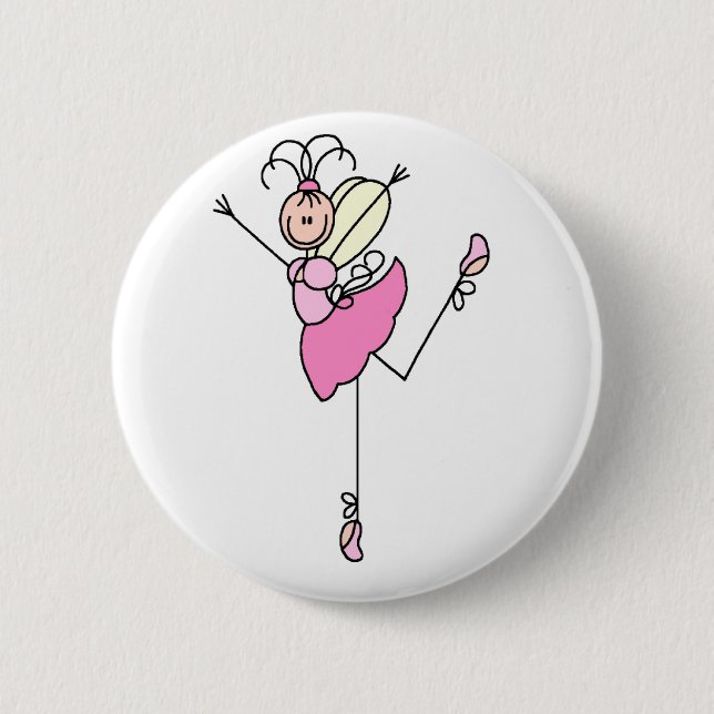 Rosa ängel ballerina knapp (Framsida)