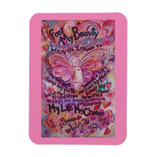 Rosa Angel Cancer Dikt Art Magnets Magnet