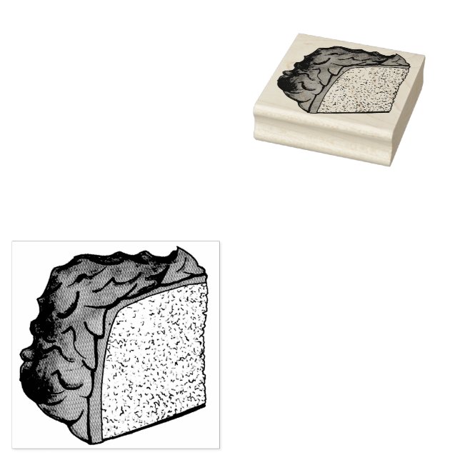 Rosa Angel Food Sponge Cake Segce Baking Foodie Stämpel (Stämplad)