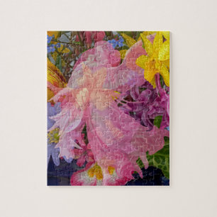 Rosa ängel med barnet pussel