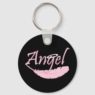 Rosa Angel Nyckelring