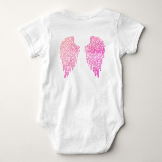 Rosa Angel Vingar T Shirt (Baksida)