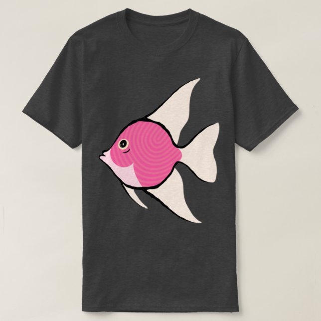 Rosa Angelfish T Shirt (Design framsida)