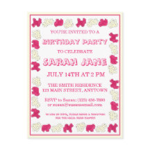 Rosa Animal Crackers Cookies Circus Födelsedagsfes