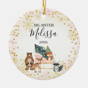 ROSA ANIMAL Systerjulklappar Ornamet till Julgransprydnad Keramik