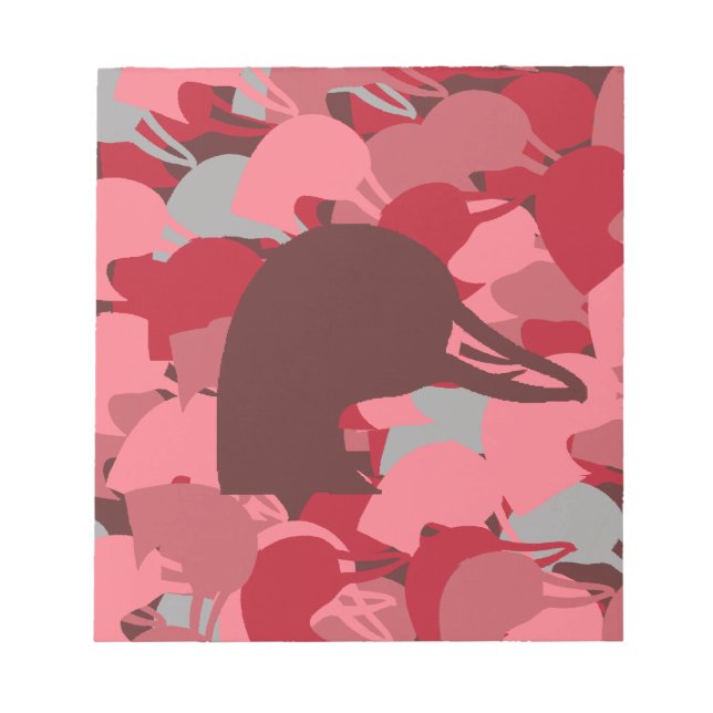 Rosa Anka Head Camo Anteckningsblock (Framsida)