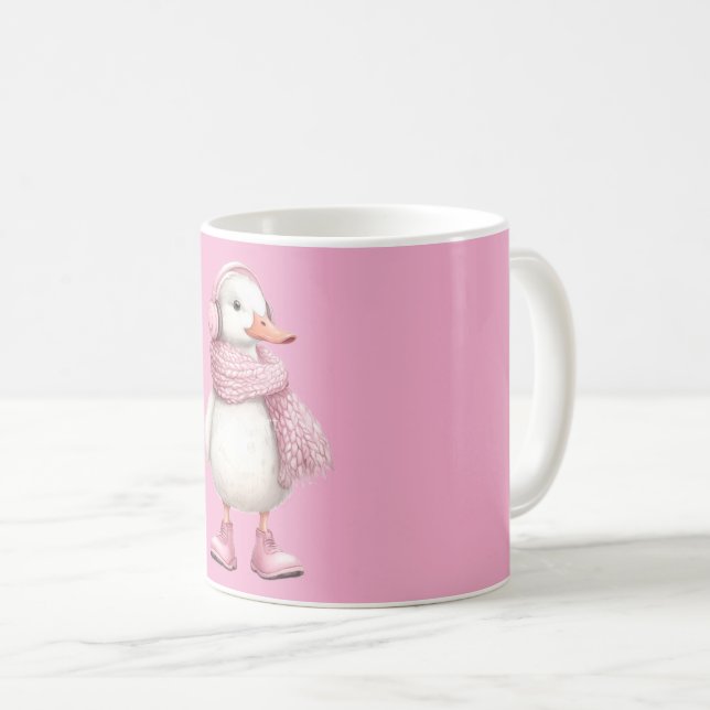 Rosa anka-mugg kaffemugg (Framsida höger)