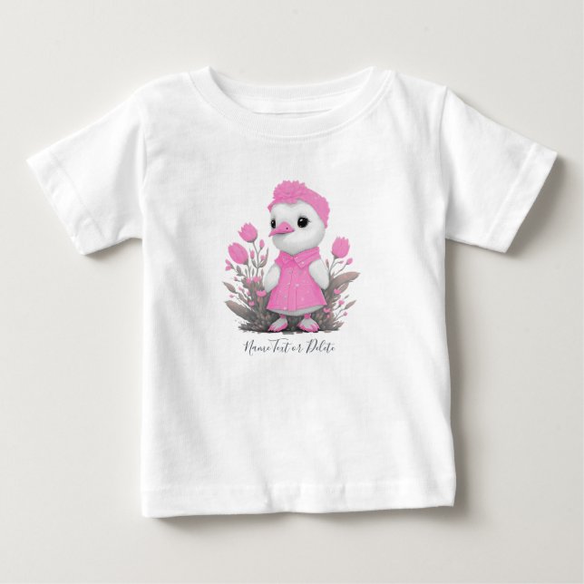 Rosa ankebaby T-shirt (Framsida)
