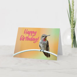 Rosa Anna's Hummingbird Photo Birthday Card Tack Kort
