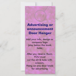 ROSA Annonsering märkre för DOOR HANGER-befordran
