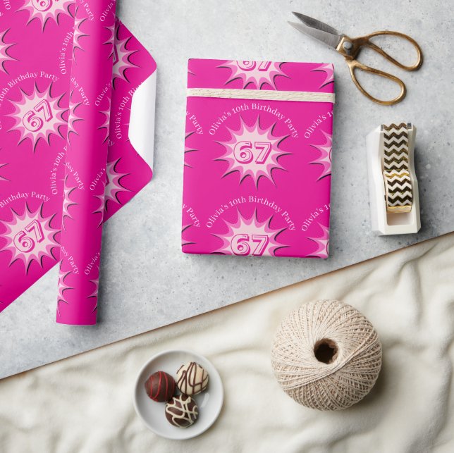 Rosa anpassad 67 Meme  Presentpapper (Hantverk)