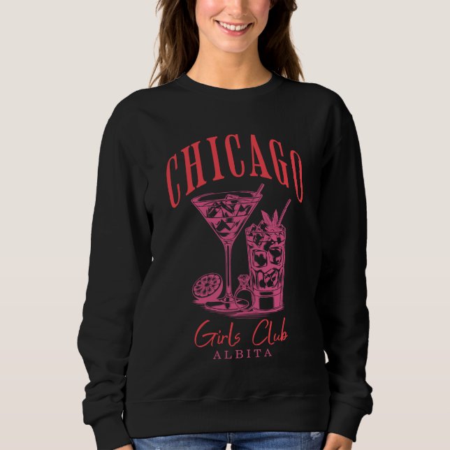 rosa anpassningsbar av chicago bachelorette t shirt (Framsida)