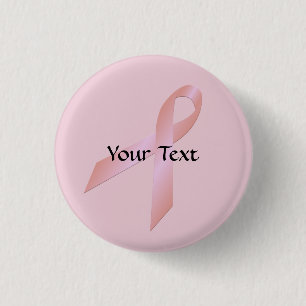 Rosa Anpassningsbar av Ribbon Breast Cancer Knapp