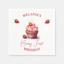 Rosa Anpassningsbar Berry Första födelsedagen Cupk