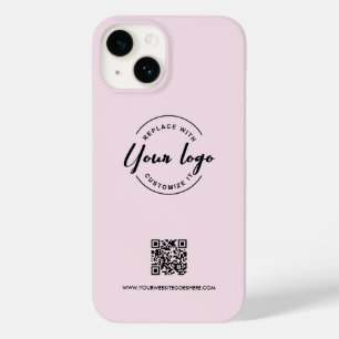  Rosa Anpassningsbar Business Logotyp Webbplats QR
