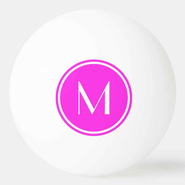 Rosa Anpassningsbar Monogram Ping Pong Boll (Framsidan)