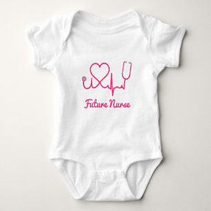 Rosa Anpassningsbar Nurse Namn Stethoscope Heart L T Shirt