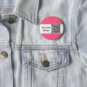 Rosa Anpassningsbar QR-kodTrendig Knapp