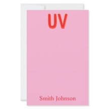 Rosa anpassningsbart monogram brevpapper antecknin