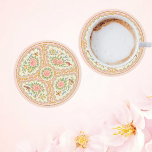 Rosa antikt ros sandstens coasters underlägg