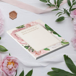  Rosa Antique Blommigt Cream från skrivbord Anteckningsblock