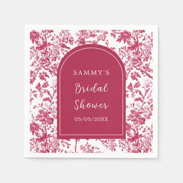 Rosa Antique Chinoiserie Möhippa Pappersservett (Framsidan)