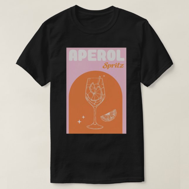 Rosa Aperol Spritz T Shirt (Design framsida)