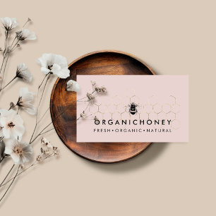 Rosa Apiarist Honeycomb Honeycomb Guld Humla Visitkort