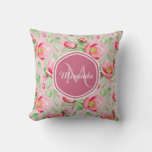 Rosa äppelblomsmonogram