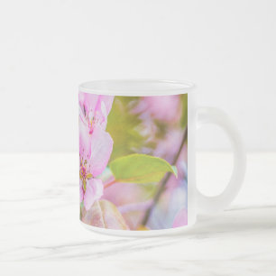 Rosa Apple-Blommar Frostad Glasmugg