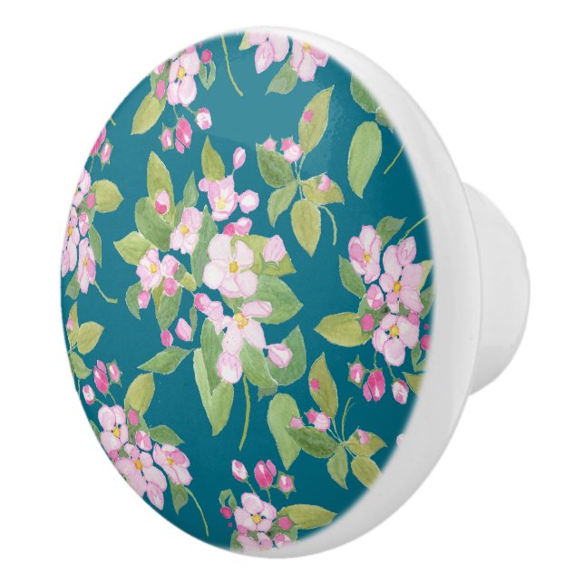 Rosa Apple-Blommarnas Blommigt på Mörk blått bakgr Knopp (Höger)