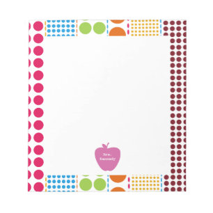 Rosa Apple Boho pricker lärare Anteckningsblock