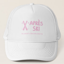 Rosa Apres Ski Bachelorette Party Hat Keps
