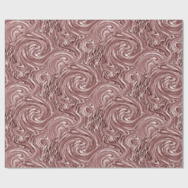Rosa Apricot Swirl Wrapping Papper Presentpapper