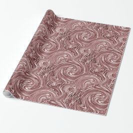 Rosa Apricot Swirl Wrapping Papper Presentpapper