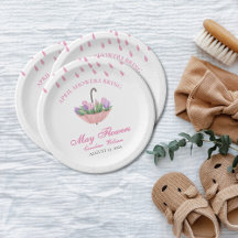 Rosa April Shower tar med sig maj Flower Baby Show