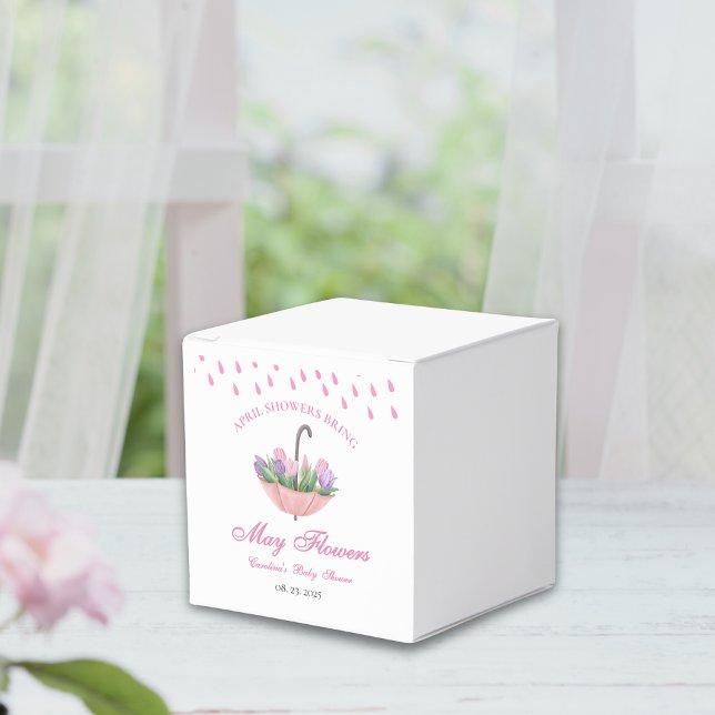 Rosa April Shower tar med sig maj Flower Baby Show Presentaskar (Skapare uppladdad)