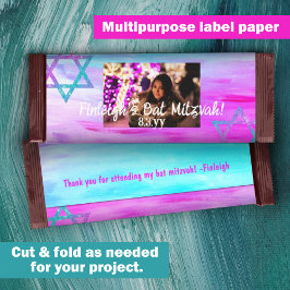 Rosa Aqua Budget Bat mitzvah Candy Pub Wrapper