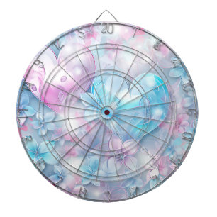 Rosa Aqua Hearts and Flowers Dartboard Darttavla